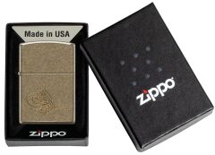Zippo Ottoman Tuğra Antique Brass Dizayn Çakmak