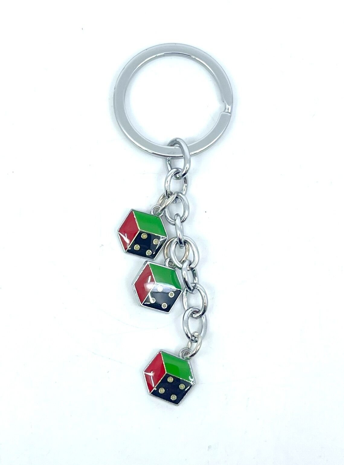 Üç Zar Metal Anahtarlık