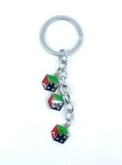 Üç Zar Metal Anahtarlık