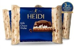Heidi Milk Choco Wafer Süt Dolgulu Fındık Aromalı Gofretli Sütlü Çikolata 55 g (3 ADET)