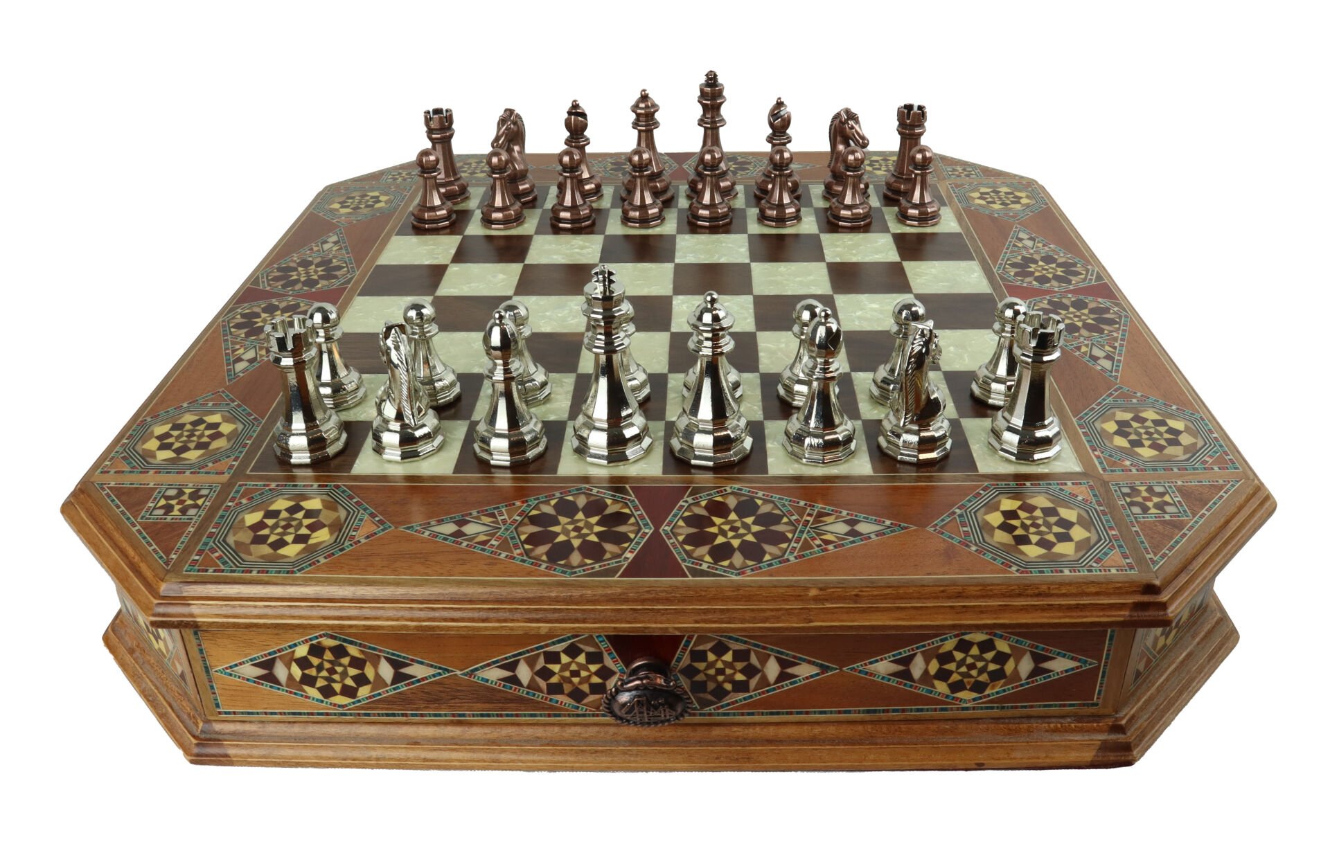 Prestij Serisi Ahşap Satranç Takımı / Çekmeceli Model No:2