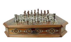 Prestij Serisi Ahşap Satranç Takımı / Çekmeceli Model No:2