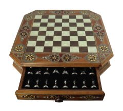 Prestij Serisi Ahşap Satranç Takımı / Çekmeceli Model No:2