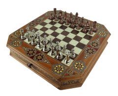 Prestij Serisi Ahşap Satranç Takımı / Çekmeceli Model No:2