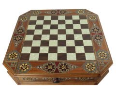 Prestij Serisi Ahşap Satranç Takımı / Çekmeceli Model No:2