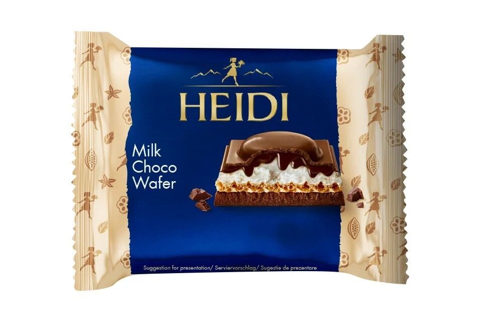 Heidi Milk Choco Wafer Süt Dolgulu Fındık Aromalı Gofretli Sütlü Çikolata 55 g