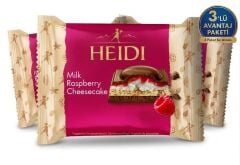 Heidi Milk Raspberry Cheesecake Peynir ve Ahududu Dolgulu Bisküvili Sütlü Çikolata 55 g (3 ADET)