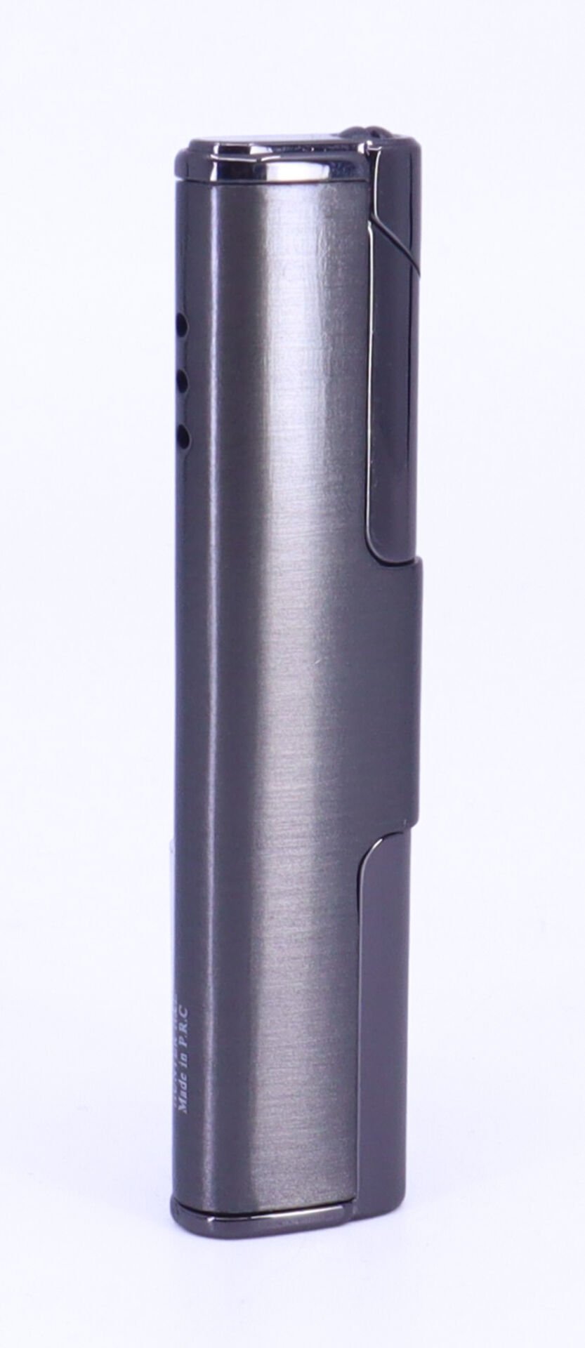 Jet Alev Çakmak Slim/İnce Metal Kasa - Füme