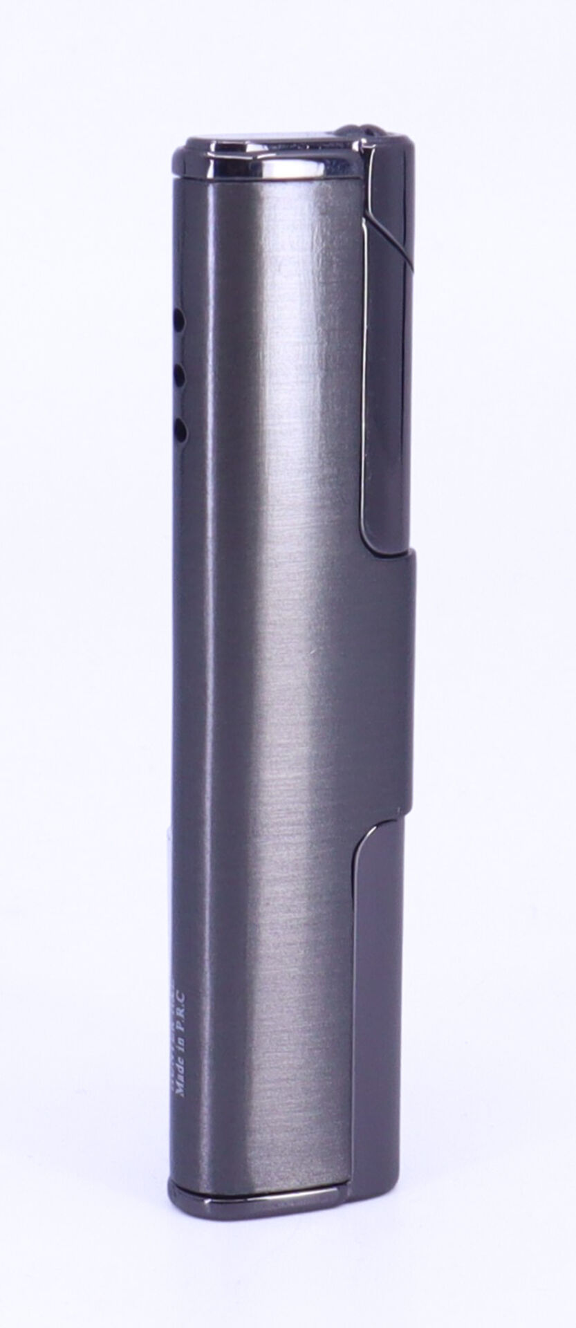 Jet Alev Çakmak Slim/İnce Metal Kasa - Füme
