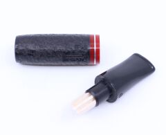 Pipsan Toscanello  Backwoods İşlemeli Ağızlık Siyah - Kırmızı Şeritli