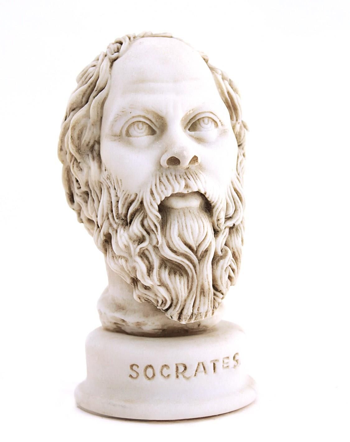 Socrates Figürü Biblo Büst