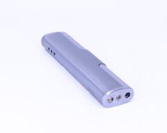 Jet Alev Çakmak Slim/İnce Metal Kasa - Krom