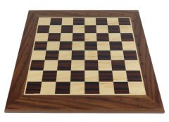 Satranç-Dama Tahtası Masif Ahşap Kestane Rengi 36 cm