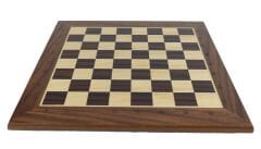 Satranç-Dama Tahtası Masif Ahşap Kestane Rengi 36 cm