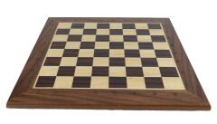 Satranç-Dama Tahtası Masif Ahşap Kestane Rengi 36 cm