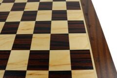 Satranç-Dama Tahtası Masif Ahşap Kestane Rengi 36 cm