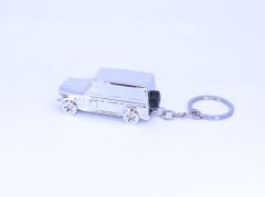 Elektronik USB'li Çakmak & Anahtarlık ve Fenerli Cip Model - Gümüş