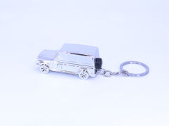 Elektronik USB'li Çakmak & Anahtarlık ve Fenerli Cip Model - Gümüş