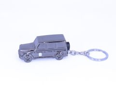 Elektronik USB'li Çakmak & Anahtarlık ve Fenerli Cip Model - Füme