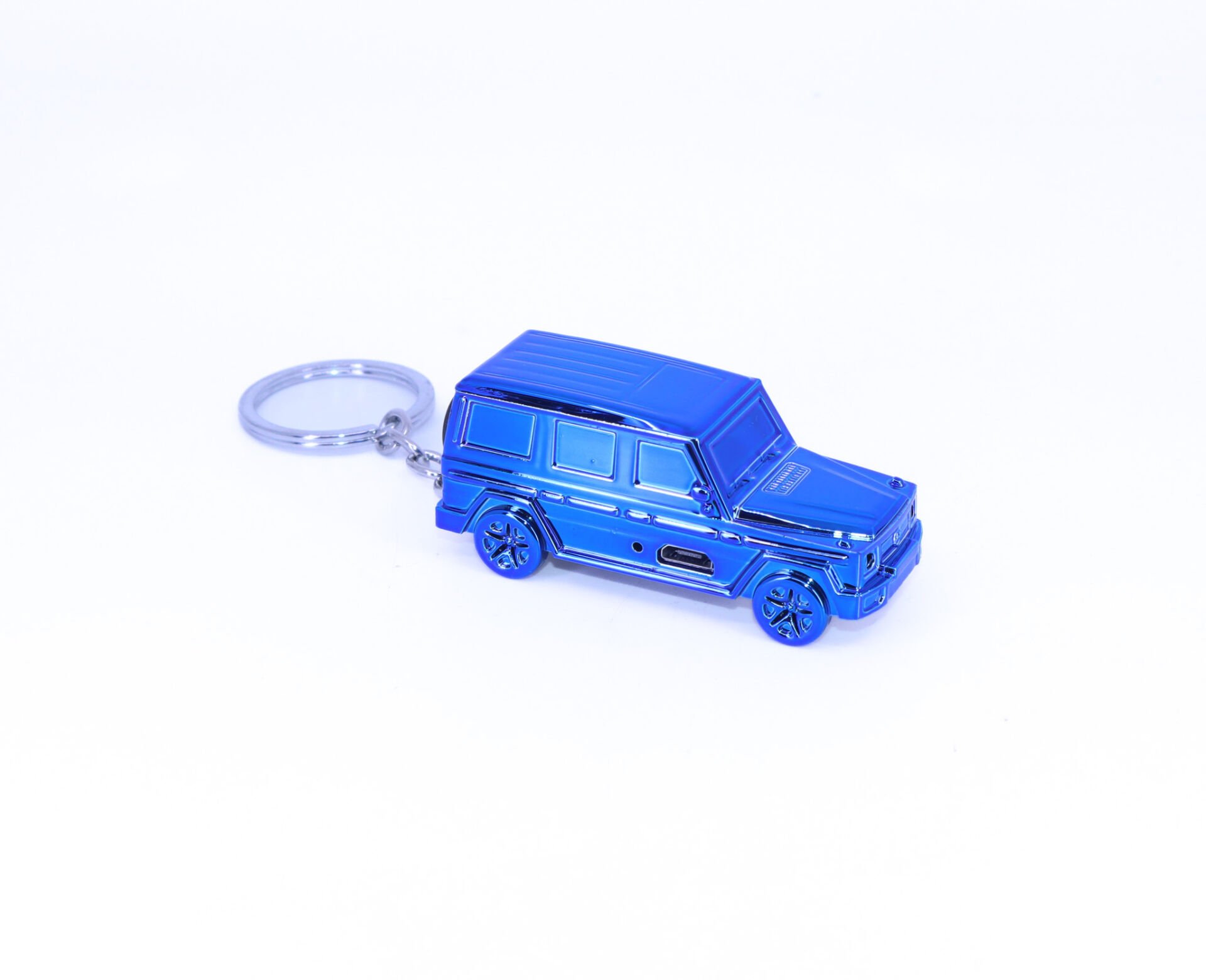 Elektronik USB'li Çakmak & Anahtarlık ve Fenerli Cip Model - Mavi