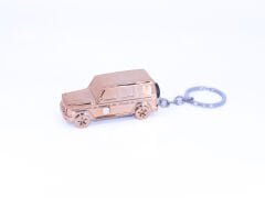 Elektronik USB'li Çakmak & Anahtarlık ve Fenerli Cip Model - Parlak Sarı