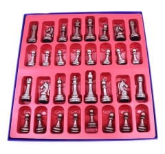 Bronz - Gümüş Küçük Boy Metal Zamak Satranç Taşı