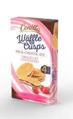 Conitta Waffle Crisps – Çilek Kremalı ve Sütlü Çikolatalı Çıtır Gofret 100 Gr.