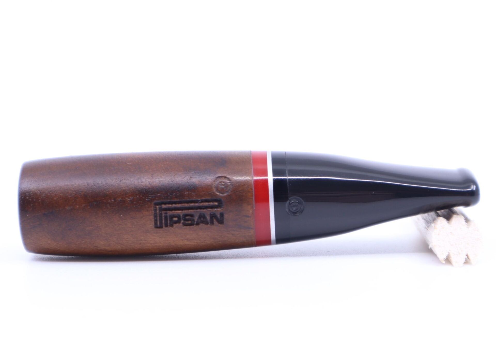 Pipsan Toscanello  Backwoods Ağızlık Kahverengi - Kırmızı/Siyah Şeritli