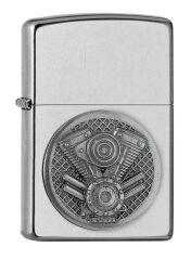 Zippo Motor V-Twin Engine Emblem Dizayn Çakmak