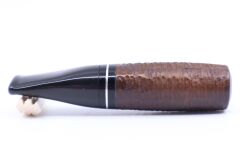 Pipsan Toscanello Backwoods Çizgi İşlemeli Ağızlık Kahverengi - Siyah Şeritli