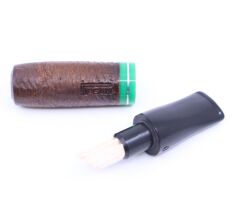 Pipsan Toscanello Backwoods Çizgi İşlemeli Ağızlık Kahverengi - Yeşil Şeritli