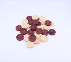 Şimşir Ağacından 35 mm Tavla Pulu 3,5cm