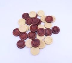 Şimşir Ağacından 35 mm Tavla Pulu 3,5cm