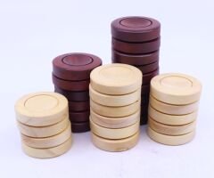 Şimşir Ağacından 35 mm Tavla Pulu 3,5cm