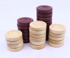Şimşir Ağacından 35 mm Tavla Pulu 3,5cm