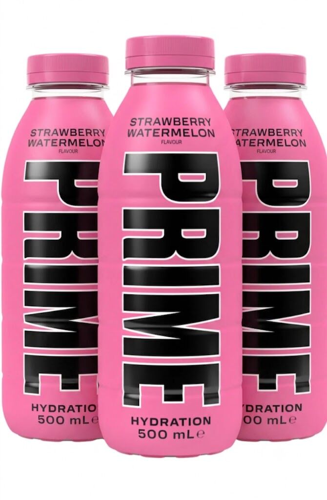 Prime Hydration Strawberry Watermelon 500 ml – Çilek & Karpuz Aromalı Sporcu İçeceği (3 ADET)