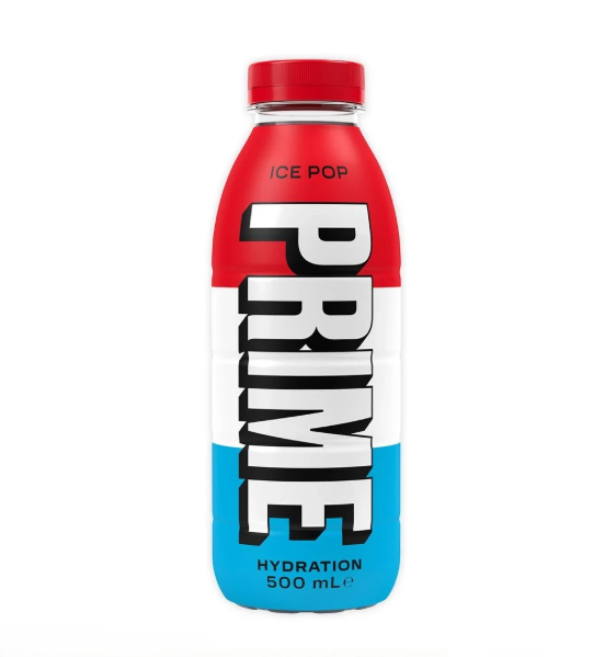 Prime Hydration Ice Pop 500 ml – Kiraz Misket Limonu ve Ahududu Aromalı Sporcu İçeceği