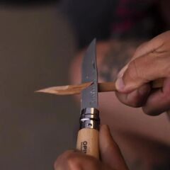Opinel Inox No 8 Kayın Saplı Paslanmaz Çelik Trekking Çakı - Naturel