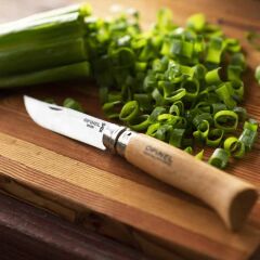 Opinel Inox No 8 Kayın Saplı Paslanmaz Çelik Trekking Çakı - Naturel