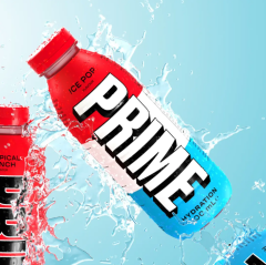 Prime Hydration Ice Pop 500 ml – Kiraz Misket Limonu ve Ahududu Aromalı Sporcu İçeceği (3 ADET)