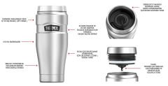 Thermos SK1005 Stainless King Mug Termos 0,47L - Matte Stainless Steel