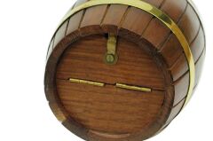 Pirinç Kemerli Ahşap Fıçı Kumbara