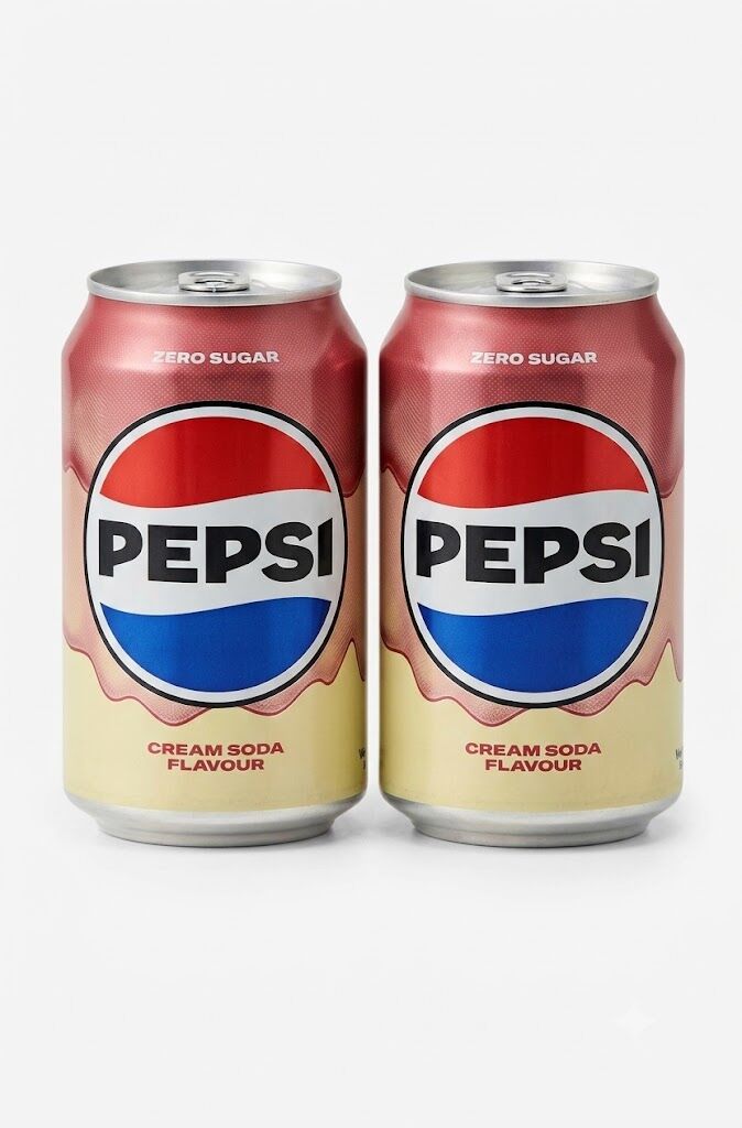 Pepsi Cream Soda Flavour Zero Sugar - Vanilya Kola Aromalı Gazlı İçecek 330 Ml (2 ADET)