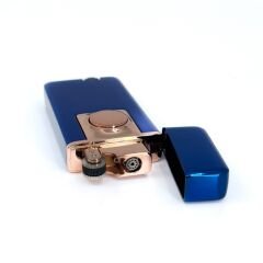 Çift Yanma Fonksiyonlu Metal Çakmak Şık Tasarım - Lacivert