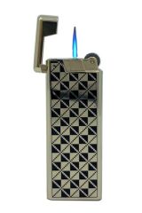 Metal Mum Alev Slim Çakmak Parlak Sarı Model -1