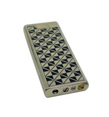 Metal Mum Alev Slim Çakmak Parlak Sarı Model -1