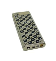 Metal Mum Alev Slim Çakmak Parlak Sarı Model -1