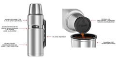 Thermos SK2010 Stainless King Large 1.2L - Cranberry