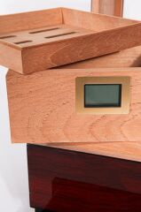 Cam Kapaklı Sedir Humidor / Puro Saklama Kutusu