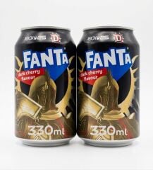 Fanta Dark Cherry Flavour - Elma ve Kiraz Aromalı Gazlı İçecek 330 ml (2 ADET)